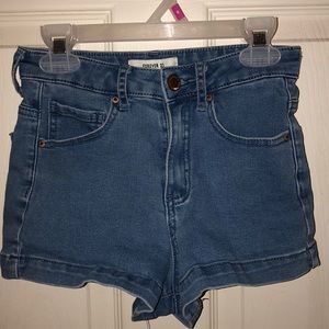 Blue Forever 21 Los Angeles Jean Shorts